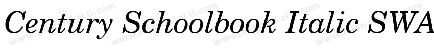 Century Schoolbook Italic SWA字体转换